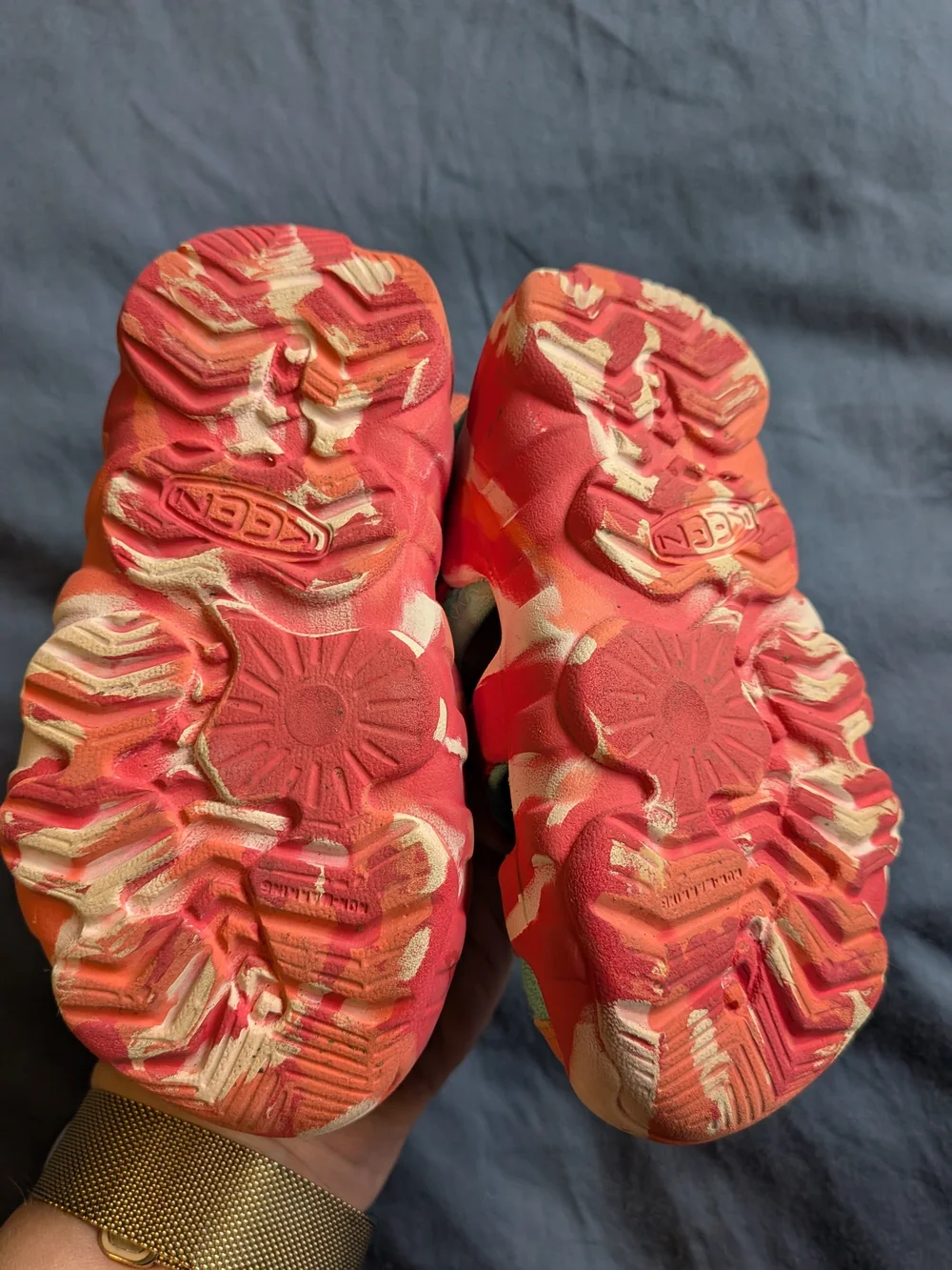 Keen Kids' Aqua-Friendly Sandals - Teal & Coral Pink